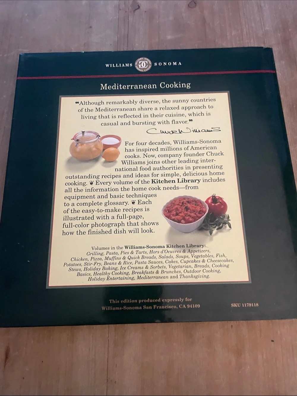 Williams-Sonoma Mediterranean Cooking Cookbook - Green and Red Cover